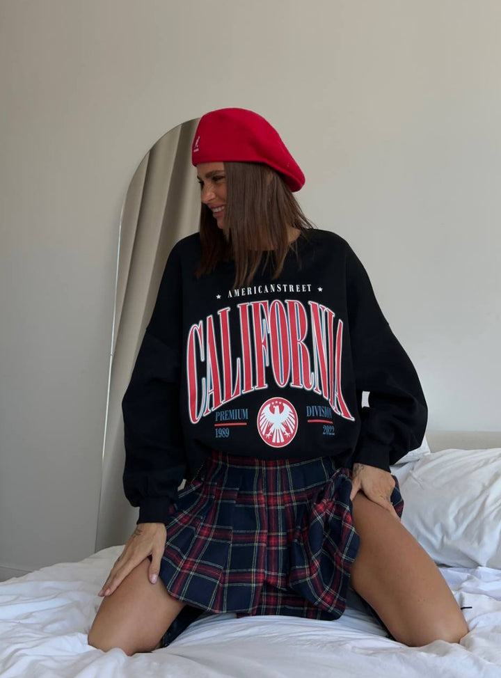 Damer hyggelig sweatshirt nederdel kombination Stilla