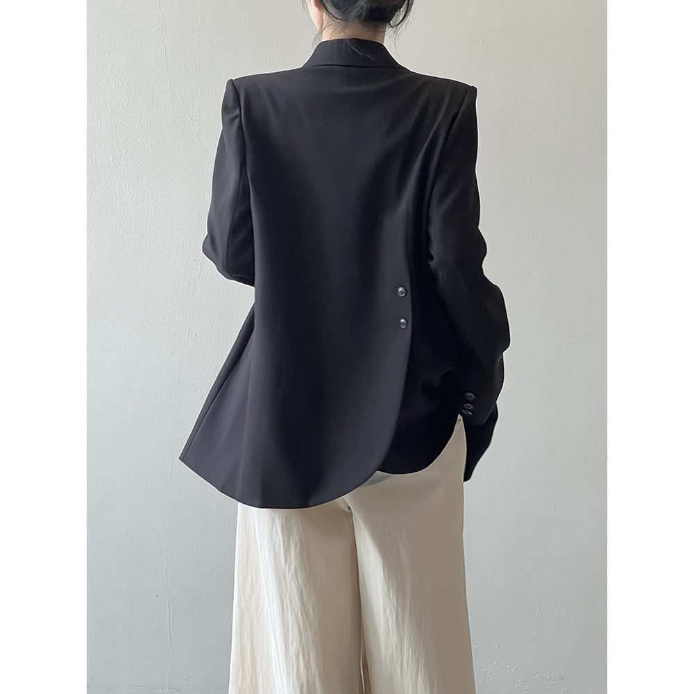 Dame elegant dobbeltbrystet blazer med skræddersyet silhuet og fin stof Stilla