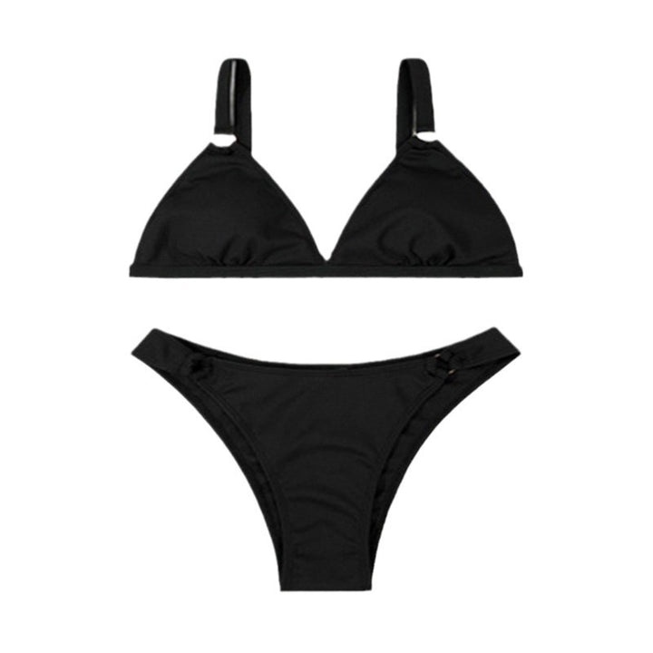 Dame triangel-bikini med fine ringe Skovae