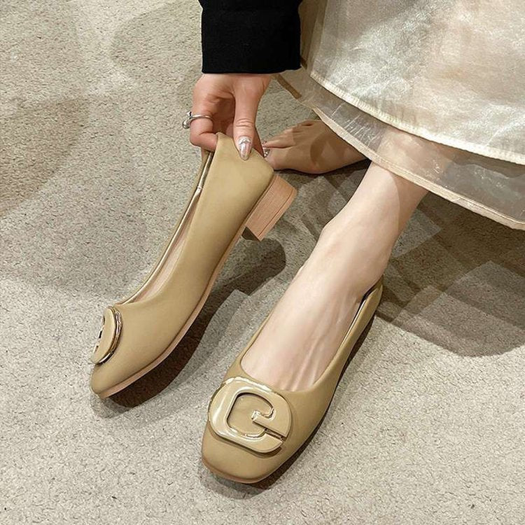 Dame elegante Slingback-Mules med moderigtige spænde-detail og komfortabel blokhælhæl Stilla
