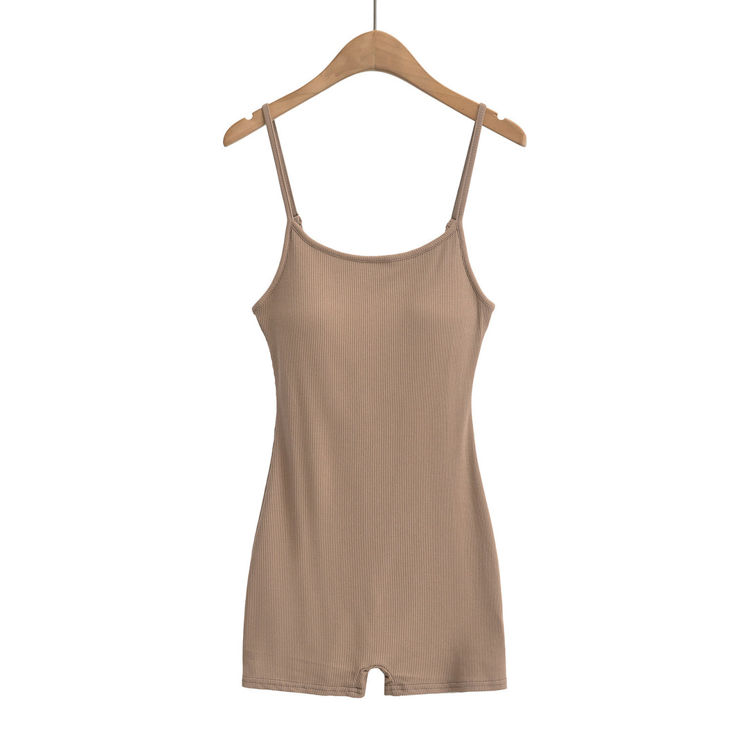 Dame ærmeløs jumpsuit med justerbare stropper og elastisk materiale Stilla