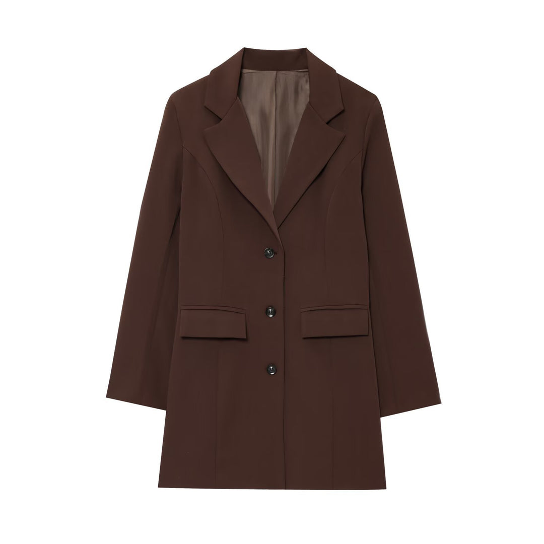 Dame skåret blazer med store lommer Stilla