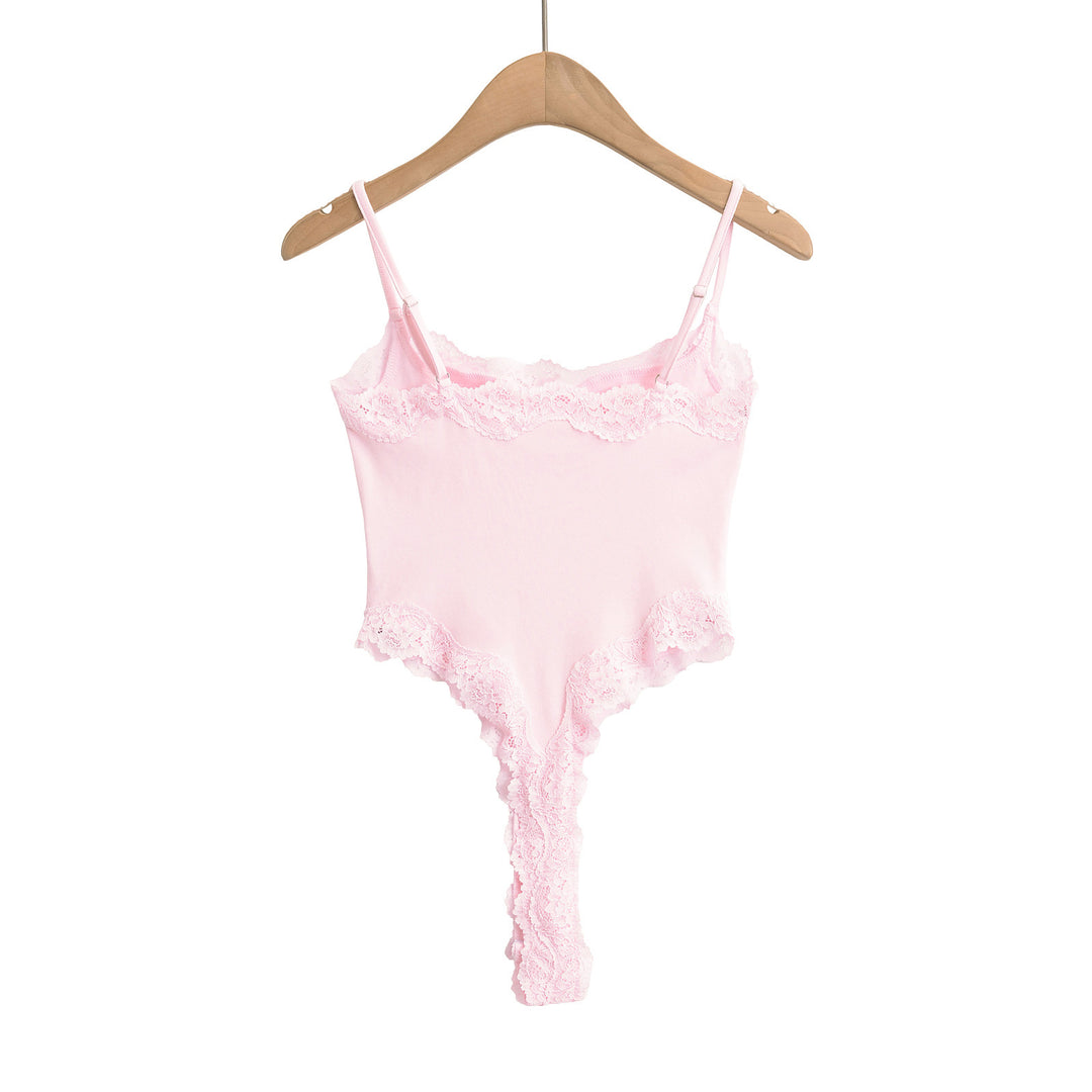 Dame Spids Bodysuit med fine Ruffle detaljer og justerbare stropper Stilla