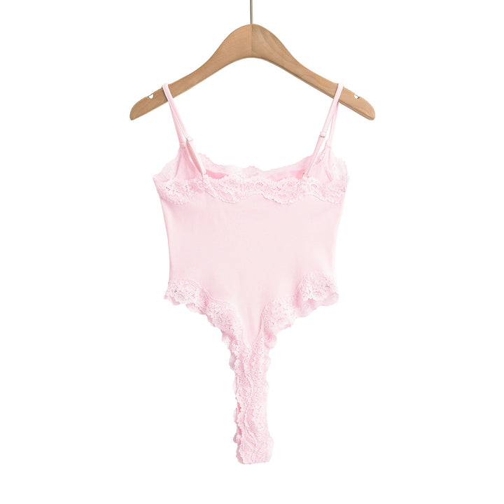 Dame Spids Bodysuit med fine Ruffle detaljer og justerbare stropper Stilla