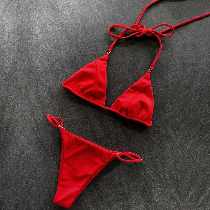 Dame Triangel-Bikini-Sæt med elegant taljehøjde og justerbart strop-system Stilla