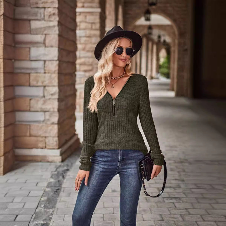 Dame Trendy Strikpullover i afslappet Look Stilla