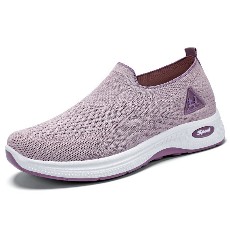Dame Sporty Sneakers med elastisk strikket overflade Stilla