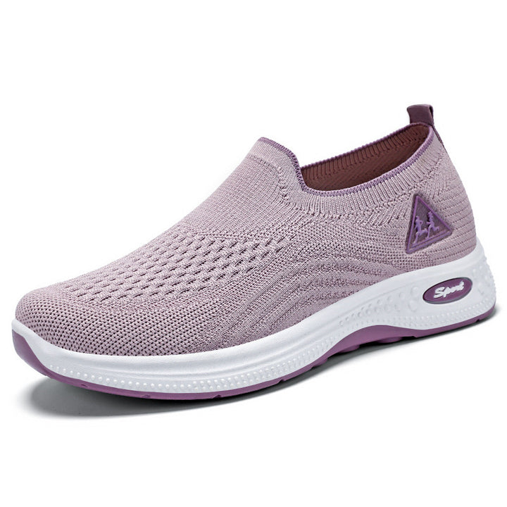 Dame Sporty Sneakers med elastisk strikket overflade Stilla
