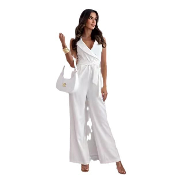 Kvinder elegant bred ben jumpsuit Stilla
