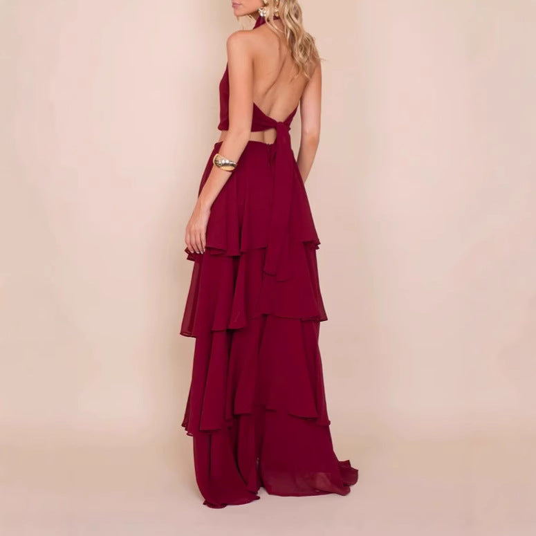 Femme To-Dele Chiffon Maxi Kjole Stilla