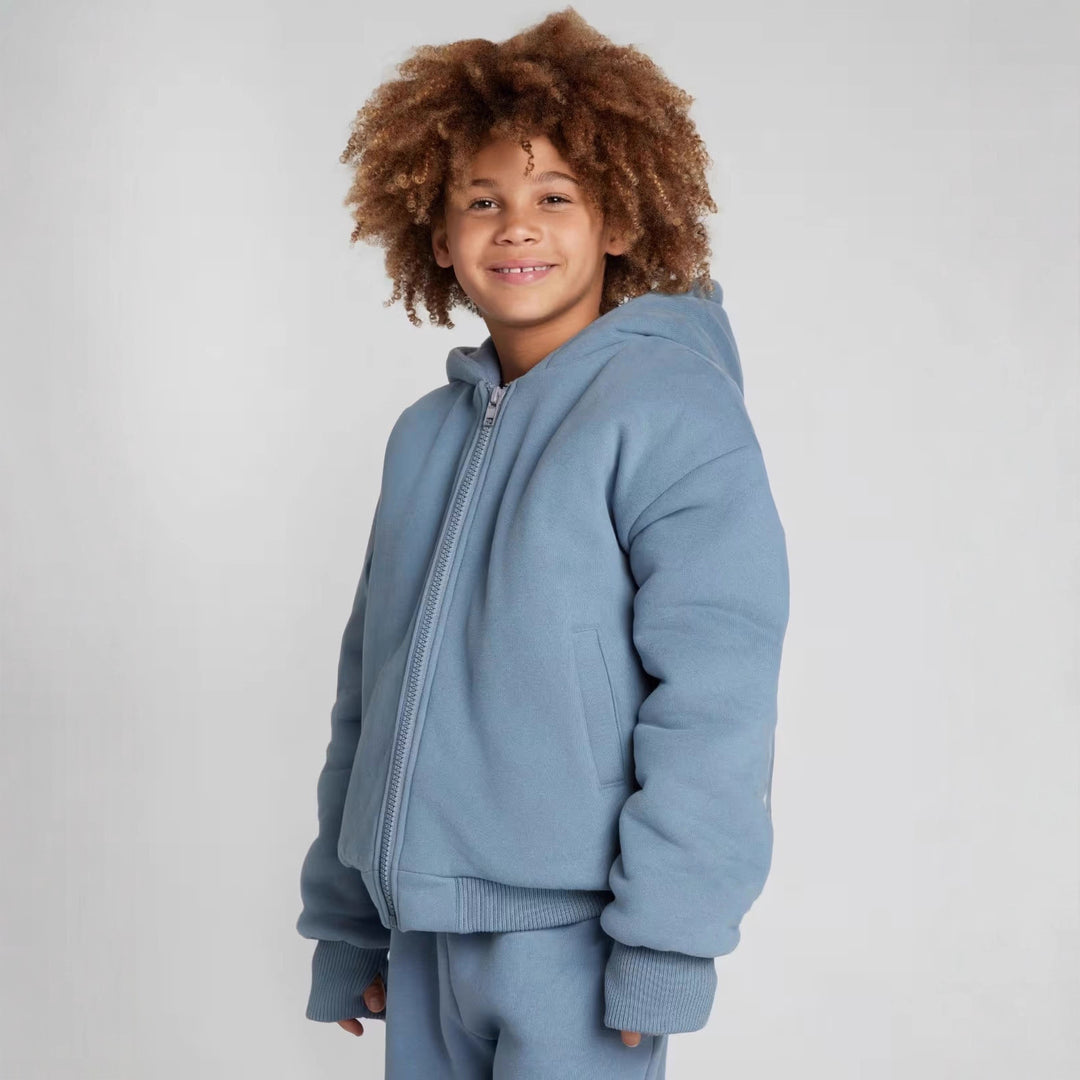 Damernes oversized hoodie jakke med praktisk lynlås og afslappet pasform Skovae