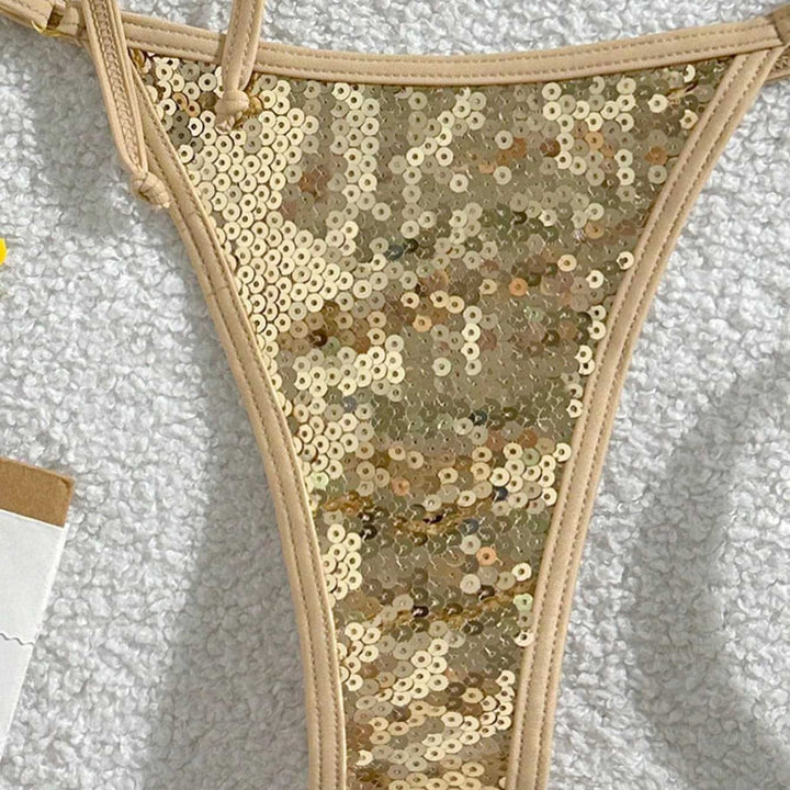 Dame Glitrende Triangel-Bikini Skovae