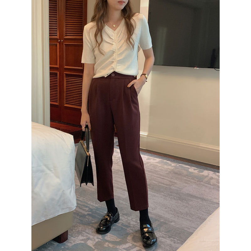Dame elegant strik cardigan med V-udskæring og knapbar front Stilla