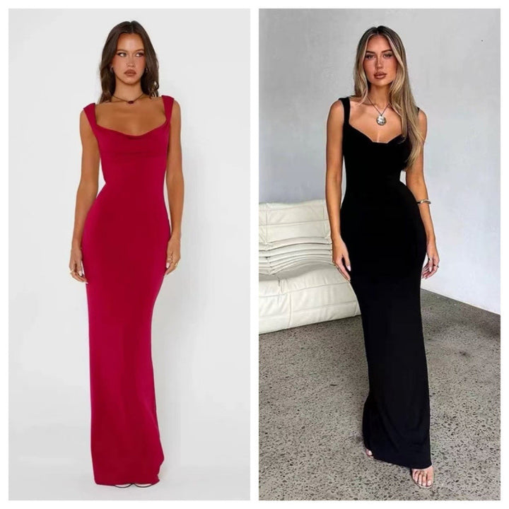 Dame Sleek Bodycon Maxi Kjole Stilla