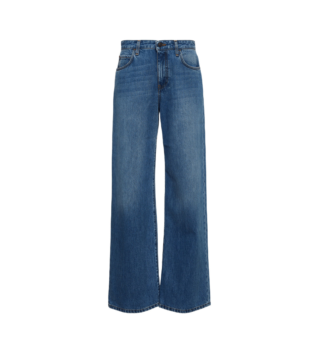 Dame brede høj talje jeans med elegant silhuet og minimalistisk design Stilla