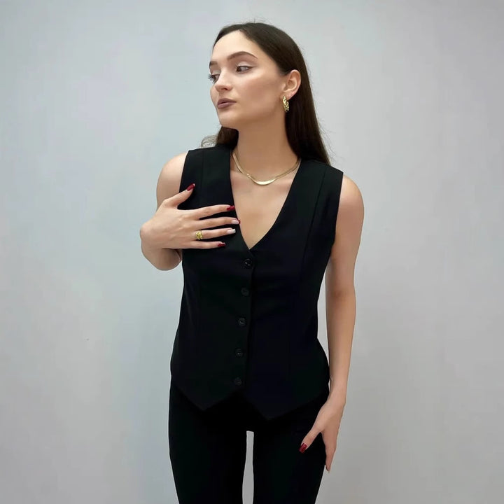 Dame Skræddersyet Ærmeløs Blazer Stilla
