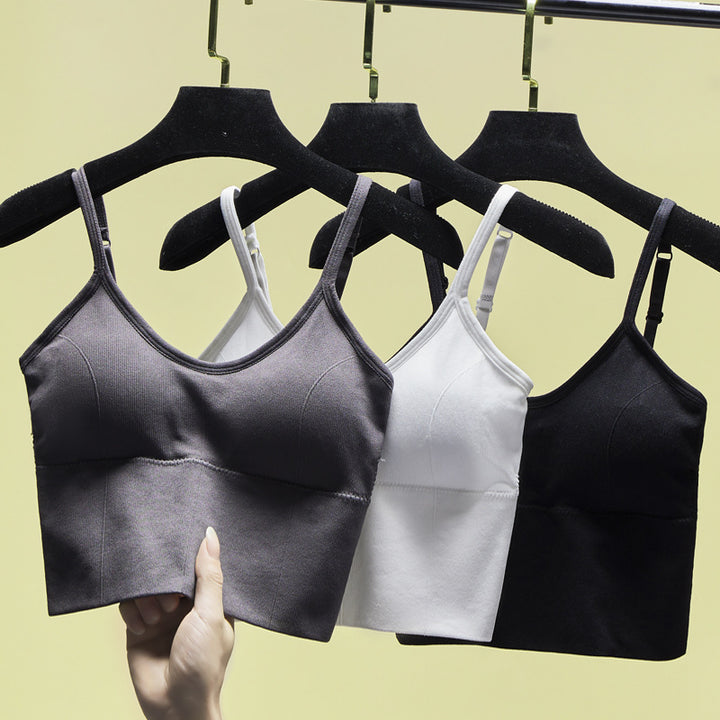 Dame Sports Crop-Top med justerbare stropper og åndbar ribstrukturen Stilla