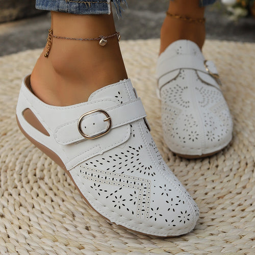 Dame Clogs med perforeret design og justerbar rem Stilla