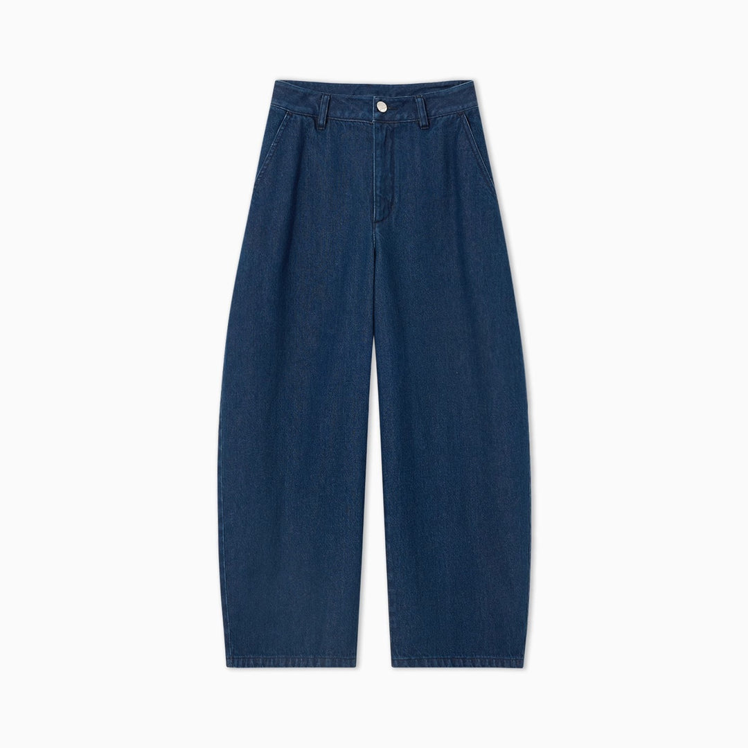 Dame vidde Denim-jeans med høj talje og afslappet snit Stilla