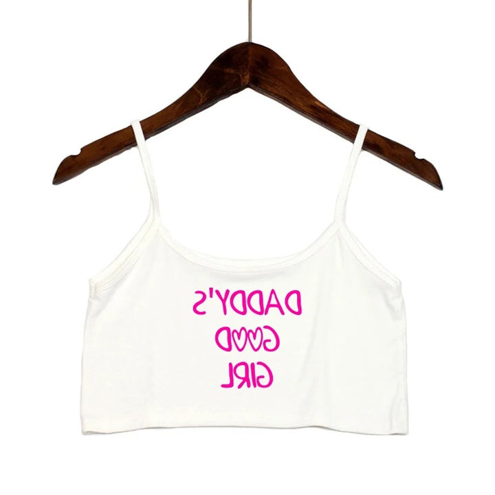 Dame mode crop top med dekorerede stropper Skovae