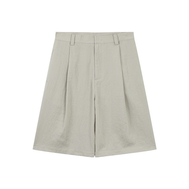 Dame elegante linned-shorts med høj talje og vidde ben Stilla