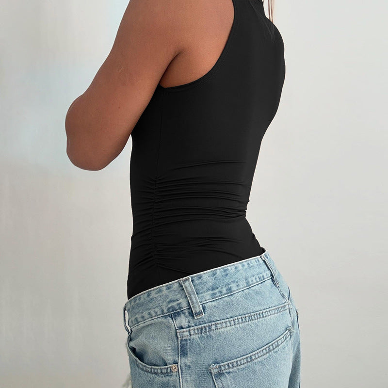 Kvinders bodysuit med elegant volangdetalje Skovae