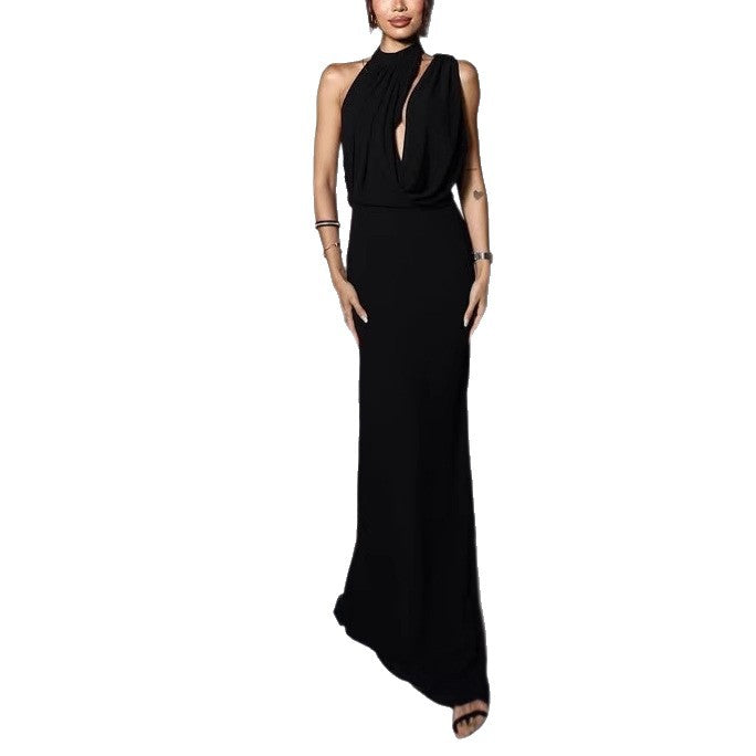 Femme Halter Neck Side Split Aftenkjole Stilla