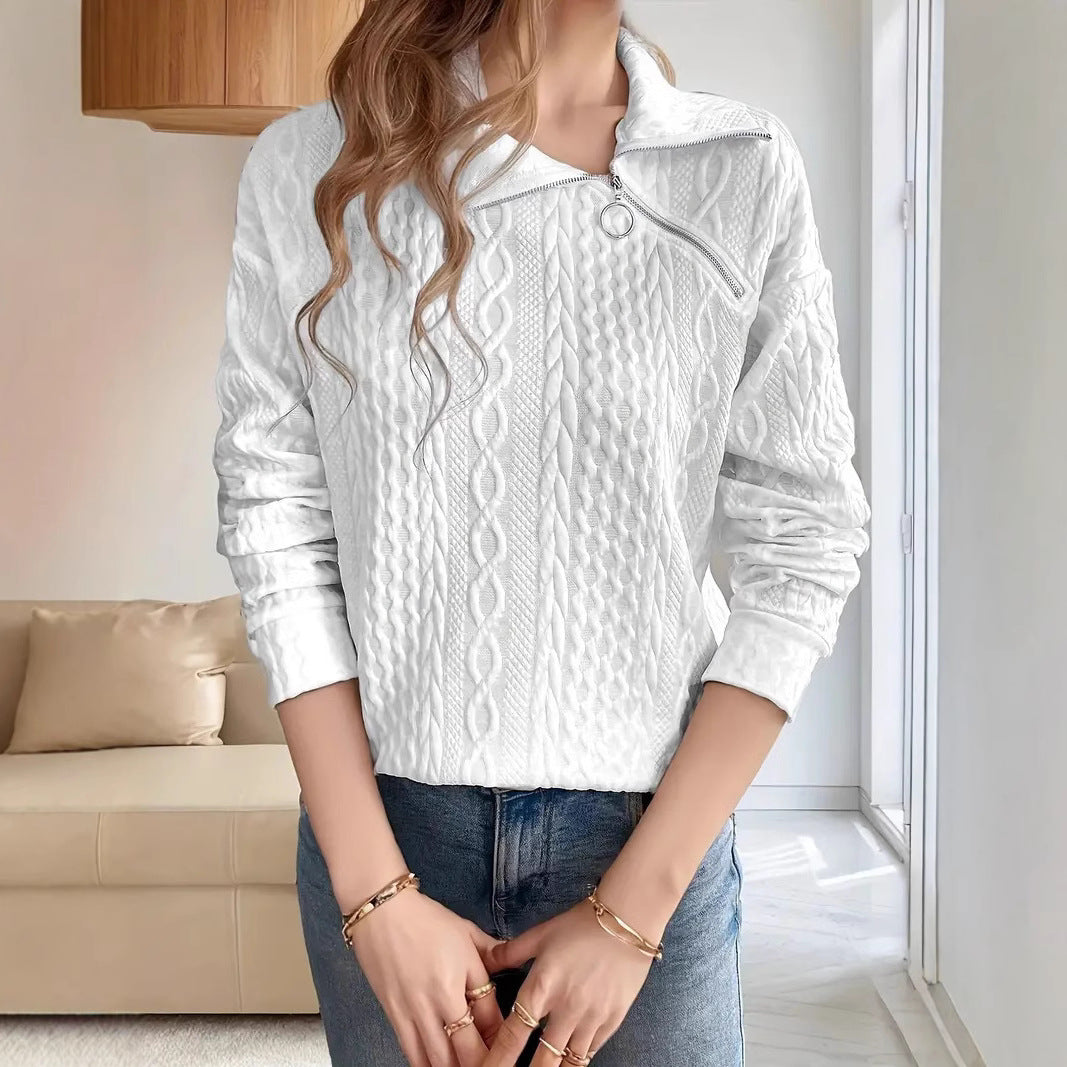 Femme Komfortabel Kabelstrikpullover Stilla