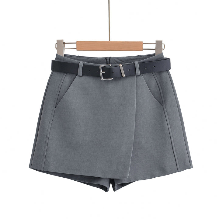 Kvinder elegante højtaljede shorts med justerbart bælte og praktiske lommer Stilla