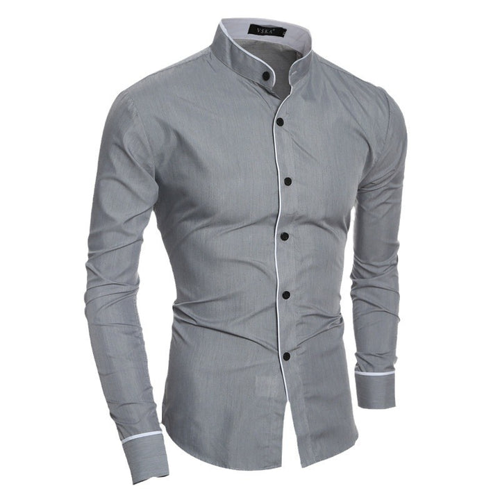 Herrer Slim-Fit Skjorte med moderne kontrastdetaljer Stilla