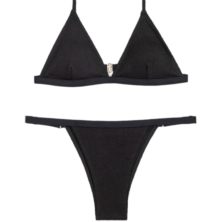Dame Triangel-Bikini med struktureret overmateriale og justerbare stropper Stilla