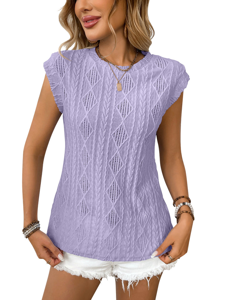 Dame figursyet strikbluse Stilla