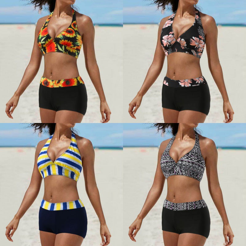 Dame Sporty bikini med højt skåret underdel Skovae