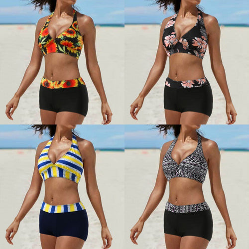 Dame Sporty bikini med højt skåret underdel Skovae