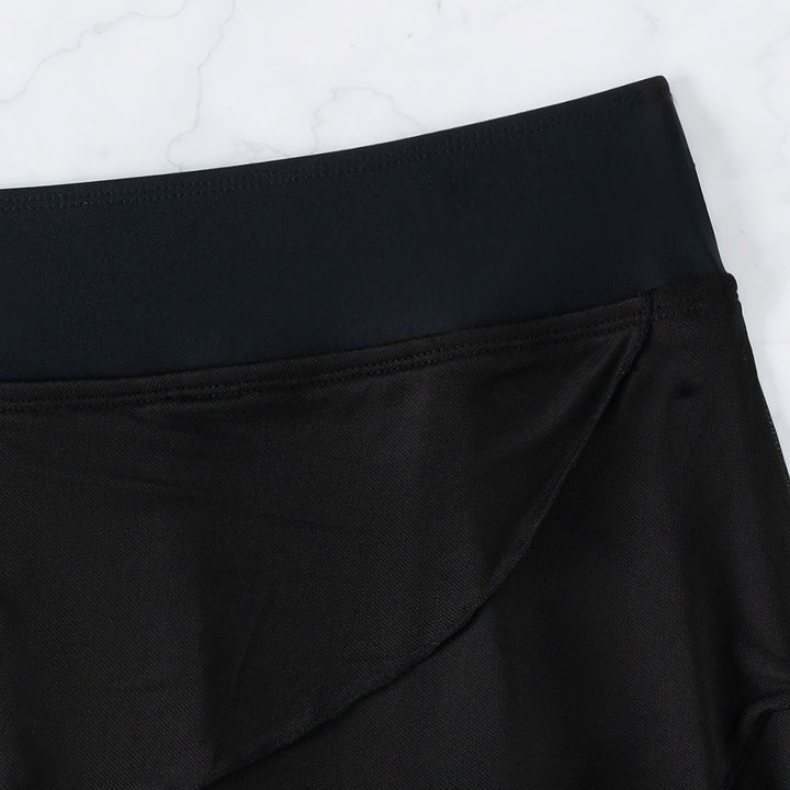 Dame maxiskirt i luftig chiffon-udseende med asymmetrisk snit Skovae