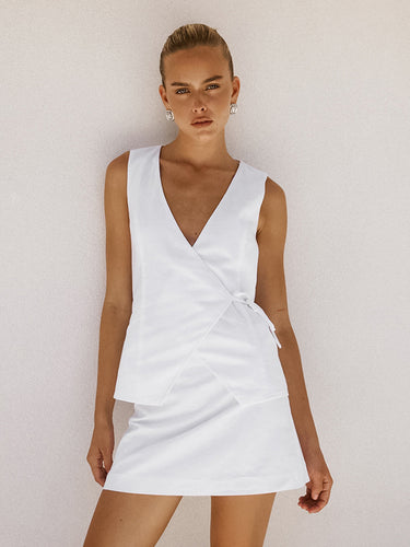 Dame indpakningsbluse med moderne snit Stilla
