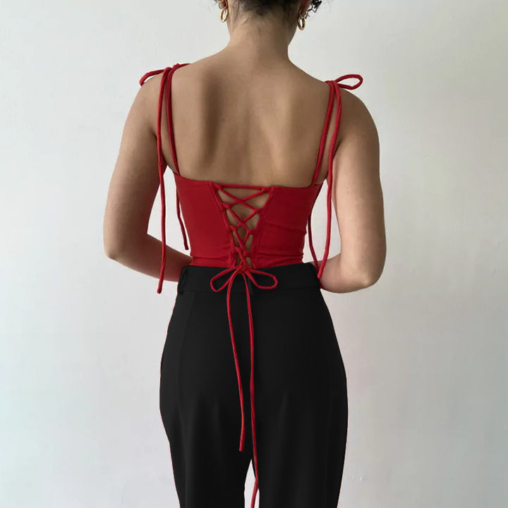 Dame Struktureret Crop-Top Stilla
