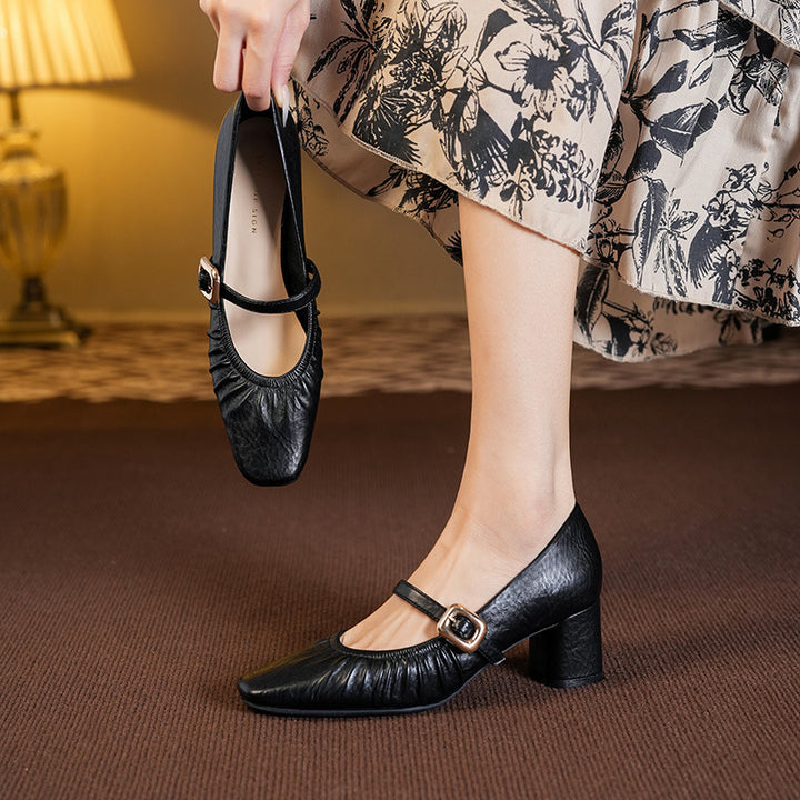 Damer Klassiske Mary Jane Pumps med tyk blokhæl Stilla