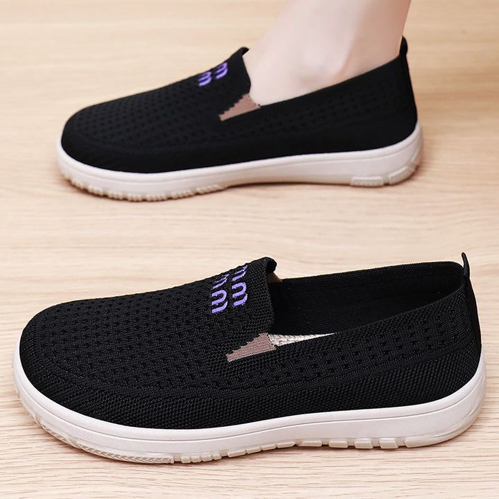 Dame Åndbare Slip-On Fritidssko med elastisk Komfort-overdel Stilla