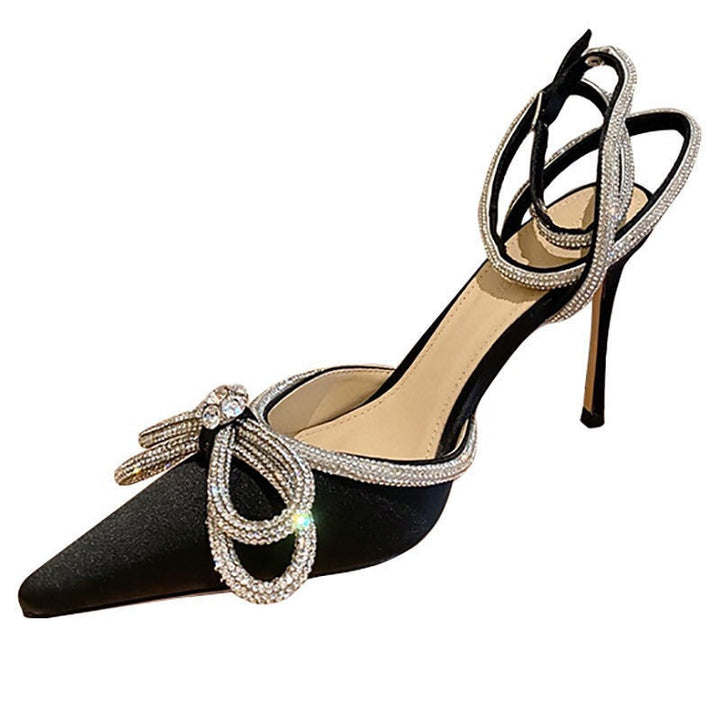 Dame elegante højhælede sandaler med funklende smykke-detail Stilla