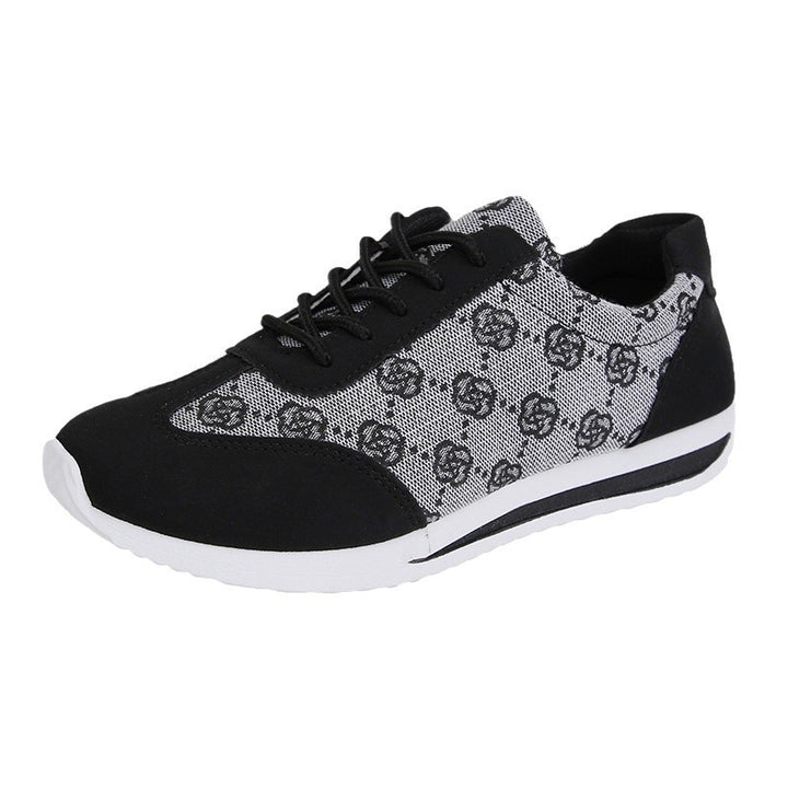 Dame nan let Jacquard fritids sneakers med polstret komfort fodseng Skovae
