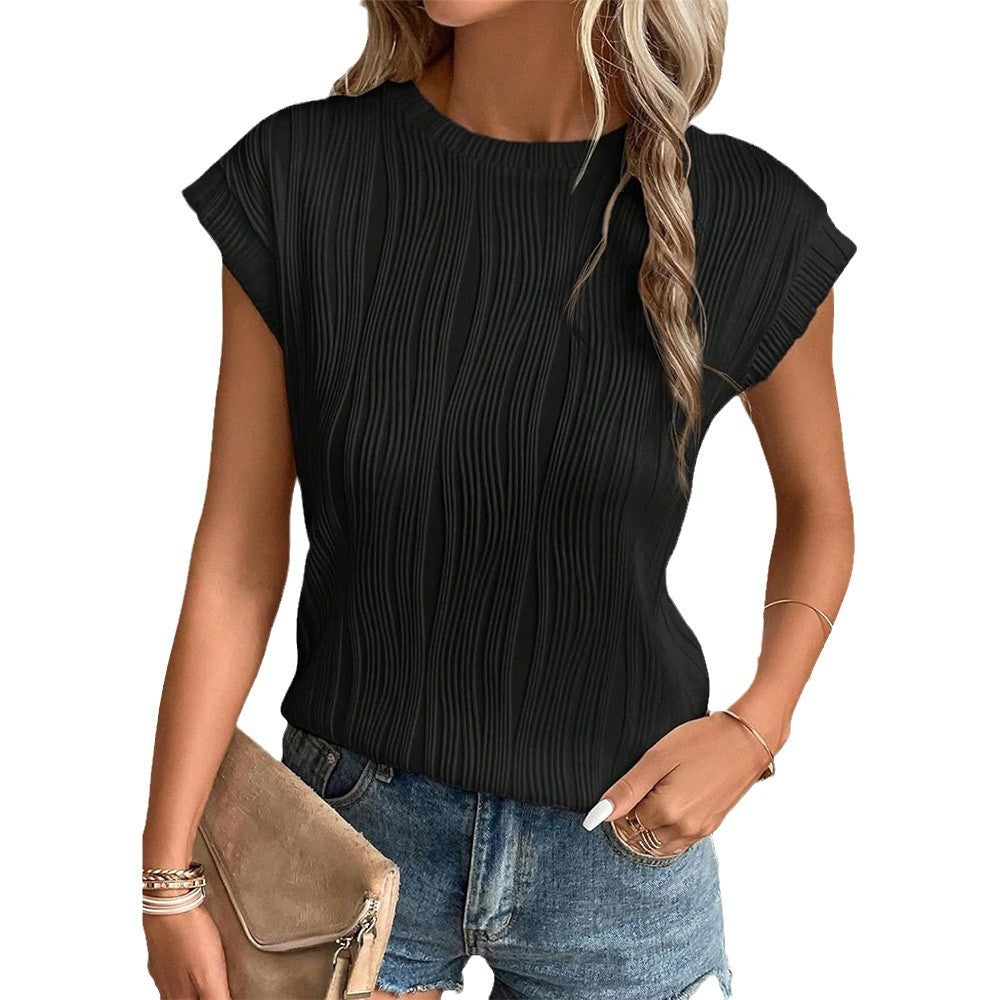 Damer Plissé T-Shirt Stilla