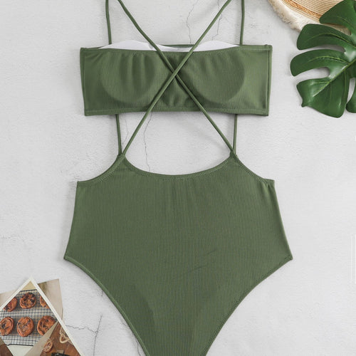 Dame Sporty Højskåret Bikini Skovae