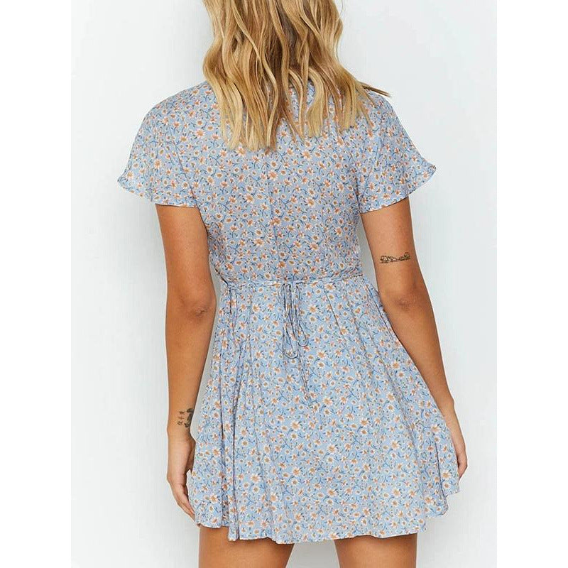Dame Elegante Floral Mini Kjole Stilla