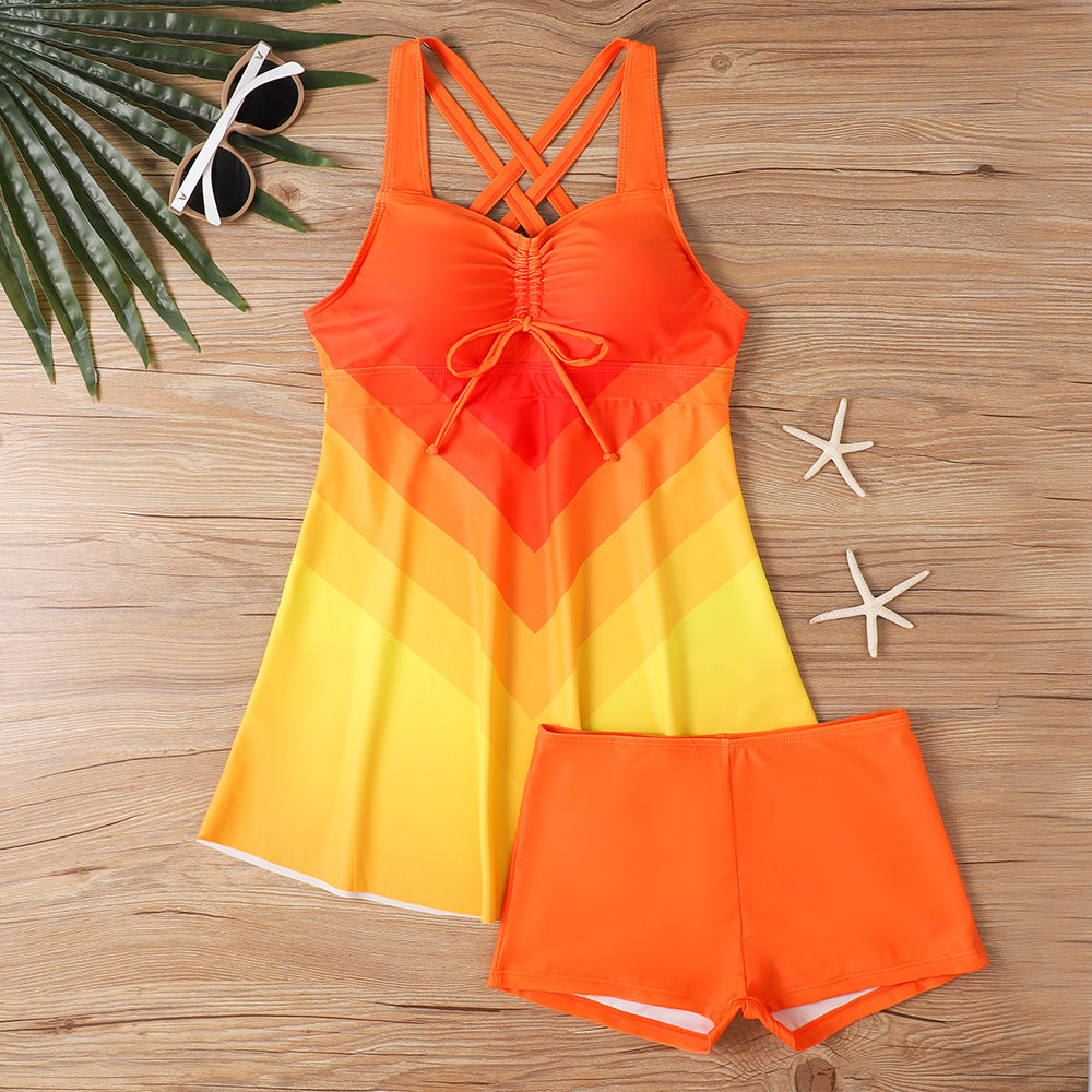Dame Tankini-overdel med shorts Skovae