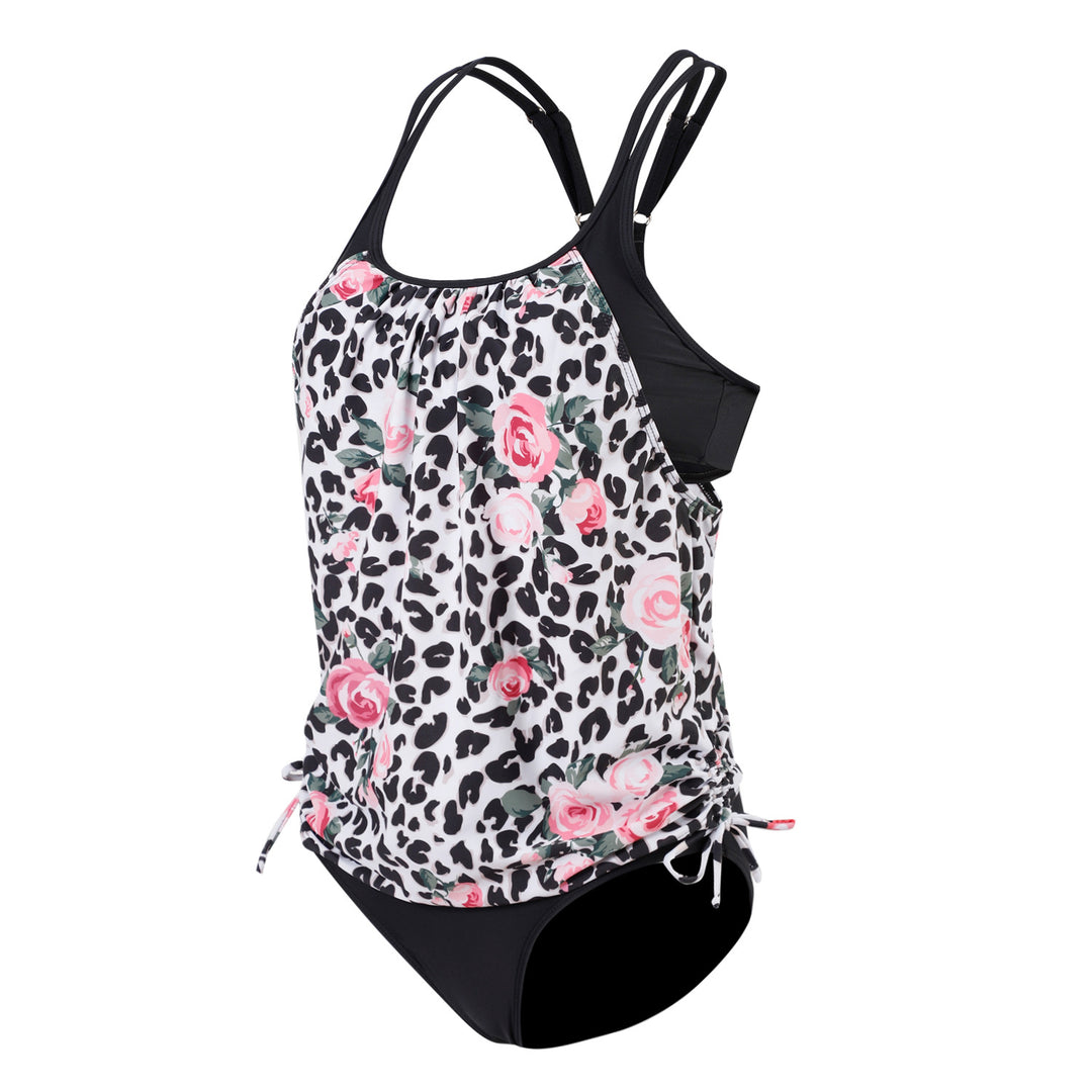 Dame Tankini med blomstret print og sporty snit Stilla