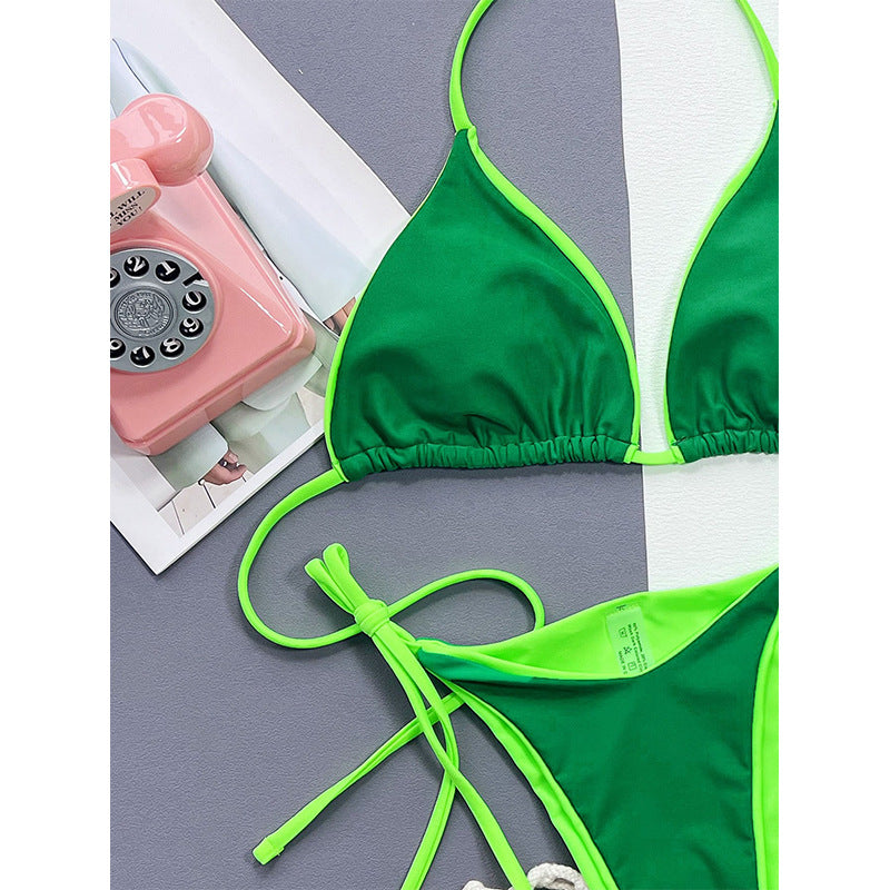 Dame Triangle-Bikini-Sæt med iøjnefaldende Leopardmønster og justerbare stropper Stilla