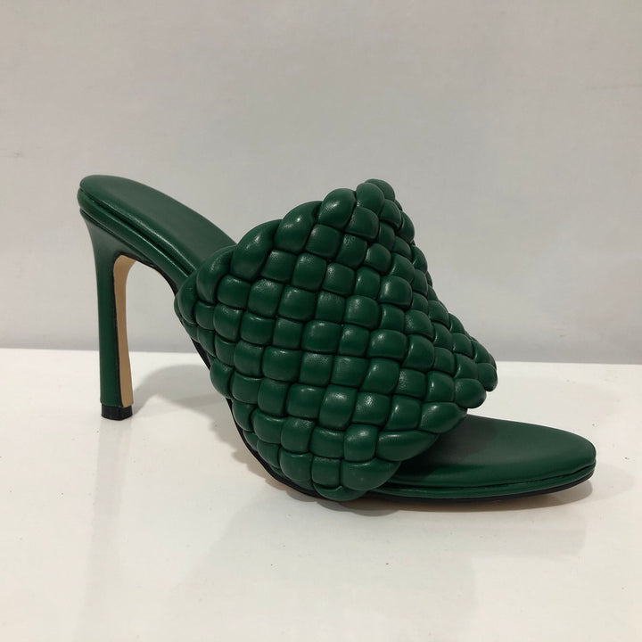 Femme Woven Højhælede Slide Mules Stilla