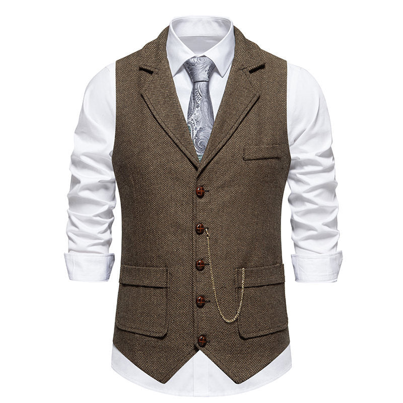 Herrer elegante fishtail vest Stilla