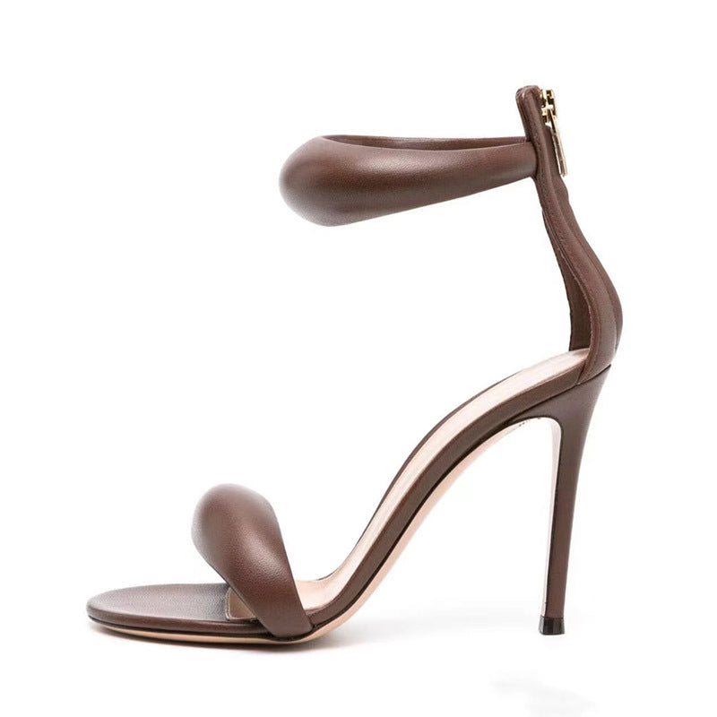 Femme Højhælede Anklerem Sandaler med Bølgeformet Design Stilla
